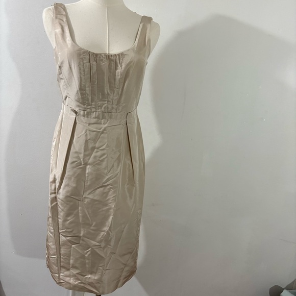 J. Crew 100% Silk Ivory Clementine Dress Sz 2 Sleeveless Bridal Cocktail Wedding - Picture 1 of 14